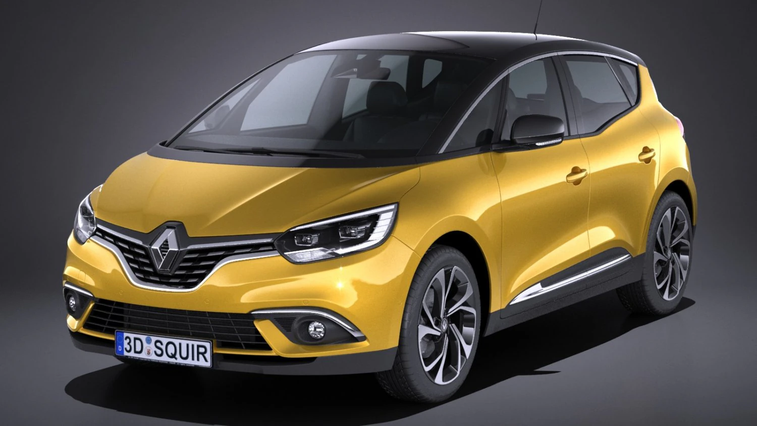 Renault Scenic 2017 3D Model .c4d .max .obj .3ds .fbx .stl .blend 