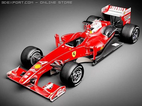 F1 Ferrari F60 2009 3D Model .c4d .max .obj .3ds .fbx .stl .blend 