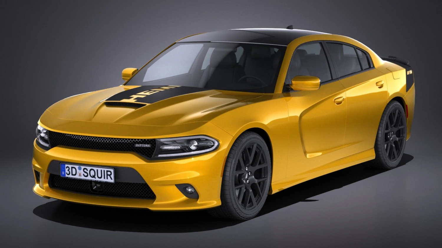 Dodge Charger Daytona 2017 3D Model .c4d .max .obj .3ds .fbx .stl .blend 