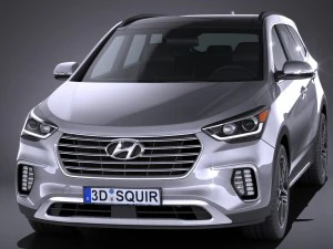 Hyundai Santa Fe 2017 3D Model
