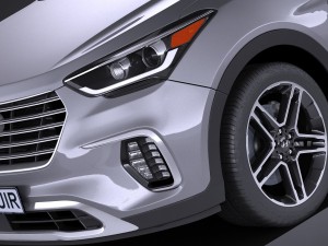 Hyundai Santa Fe 2017 Modelo 3D