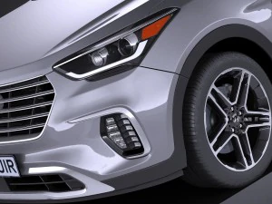 Hyundai Santa Fe 2017 3D Model