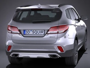 Hyundai Santa Fe 2017 3D Model