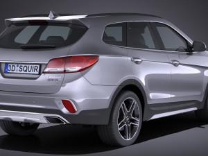Hyundai Santa Fe 2017 Modelo 3D