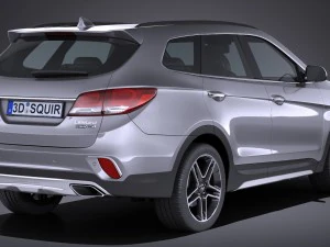 Hyundai Santa Fe 2017 3D Model