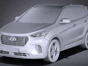 Hyundai Santa Fe 2017 3D Model