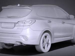 Hyundai Santa Fe 2017 Modelo 3D