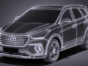Hyundai Santa Fe 2017 Modelo 3D