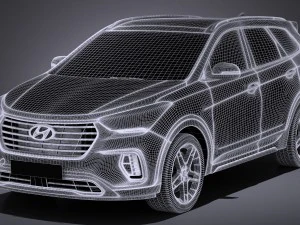 Hyundai Santa Fe 2017 3D Model