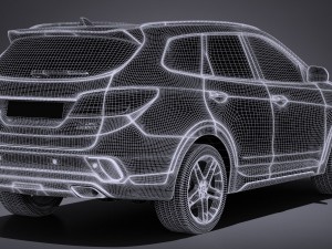 Hyundai Santa Fe 2017 Modelo 3D