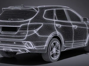 Hyundai Santa Fe 2017 3D Model