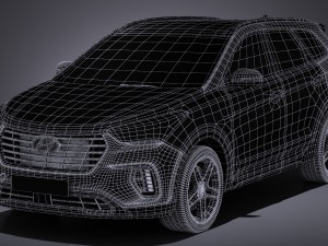 Hyundai Santa Fe 2017 Modelo 3D