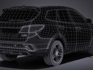 Hyundai Santa Fe 2017 Modelo 3D