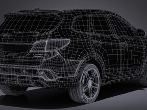 Hyundai Santa Fe 2017 3D Model