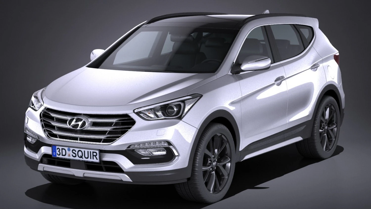 Hyundai Santa Fe Sport 2017 3D Model .c4d .max .obj .3ds .fbx .stl .blend 