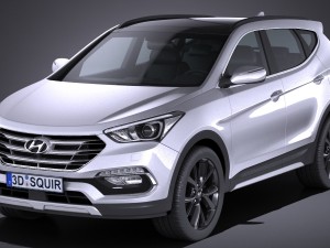 Hyundai Santa Fe Sport 2017 3D Model