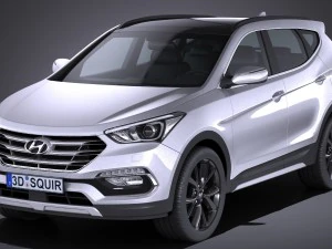 Hyundai Santa Fe Sport 2017 Model 3D
