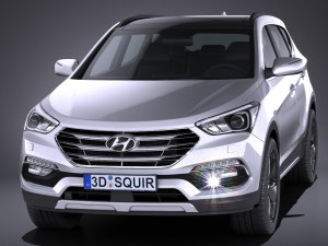 Hyundai Santa Fe Sport 2017 Model 3D