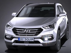 Hyundai Santa Fe Sport 2017 3D Model