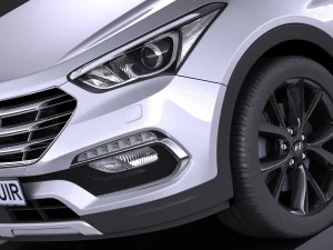 Hyundai Santa Fe Sport 2017 3D Model