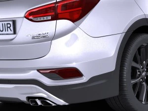 Hyundai Santa Fe Sport 2017 3D Model