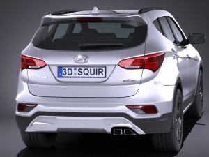 Hyundai Santa Fe Sport 2017 Model 3D