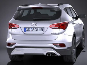 Hyundai Santa Fe Sport 2017 3D Model