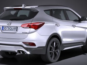 Hyundai Santa Fe Sport 2017 3D Model