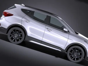 Hyundai Santa Fe Sport 2017 3D Model