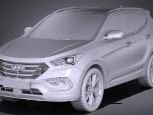Hyundai Santa Fe Sport 2017 3D Model