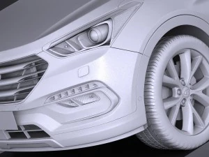 Hyundai Santa Fe Sport 2017 3D Model