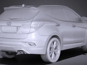 Hyundai Santa Fe Sport 2017 3D Model