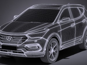 Hyundai Santa Fe Sport 2017 Model 3D
