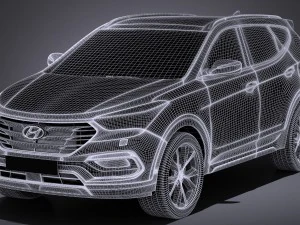 Hyundai Santa Fe Sport 2017 3D Model
