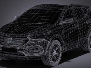 Hyundai Santa Fe Sport 2017 3D Model