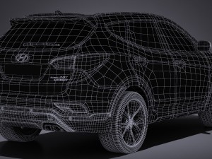 Hyundai Santa Fe Sport 2017 Model 3D