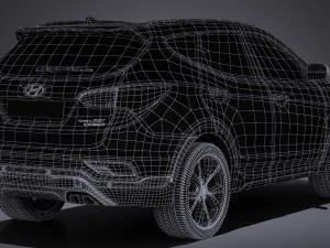 Hyundai Santa Fe Sport 2017 3D Model