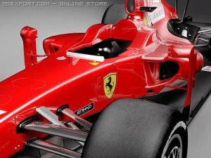 F1 Ferrari F60 2009 midpoly 3D Model