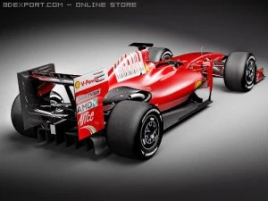 F1 Ferrari F60 2009 midpoly 3D Model