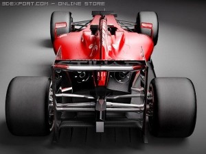 F1 Ferrari F60 2009 midpoly Modelo 3D