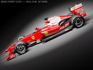 F1 Ferrari F60 2009 midpoly 3D Model