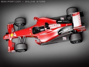 F1 Ferrari F60 2009 midpoly Modelo 3D