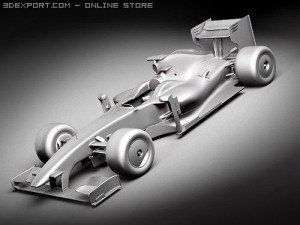F1 Ferrari F60 2009 midpoly Modelo 3D