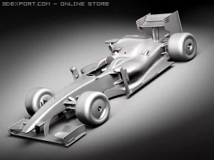 F1 Ferrari F60 2009 midpoly 3D Model