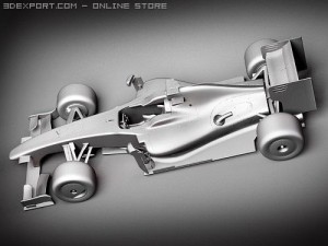 F1 Ferrari F60 2009 midpoly Modelo 3D