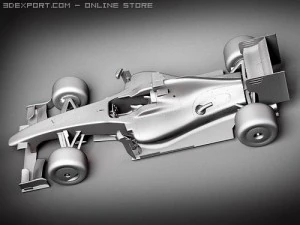 F1 Ferrari F60 2009 midpoly 3D Model