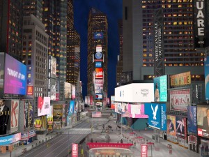 New York Times Square at Day and Night 3D Модель