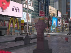 New York Times Square at Day and Night 3D Модель