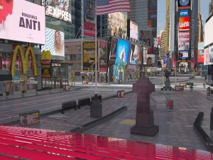 New York Times Square at Day and Night 3D Модель