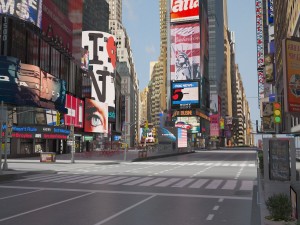 New York Times Square at Day and Night 3D Модель